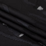 Metallic Navy and Black Luxury Crinkled Organza Burnout Brocade