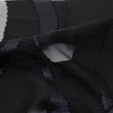 Metallic Navy and Black Luxury Crinkled Organza Burnout Brocade