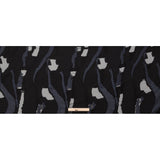 Metallic Navy and Black Luxury Crinkled Organza Burnout Brocade