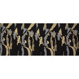 Metallic Gold and Black Luxury Crinkled Organza Burnout Brocade