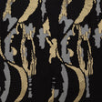 Metallic Gold and Black Luxury Crinkled Organza Burnout Brocade
