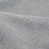 Luminous White Geometric Double-Layer Creped Organza Brocade