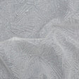 Luminous White Geometric Double-Layer Creped Organza Brocade