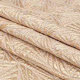 Luminous Gold Geometric Double-Layer Creped Organza Brocade