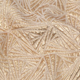 Luminous Gold Geometric Double-Layer Creped Organza Brocade
