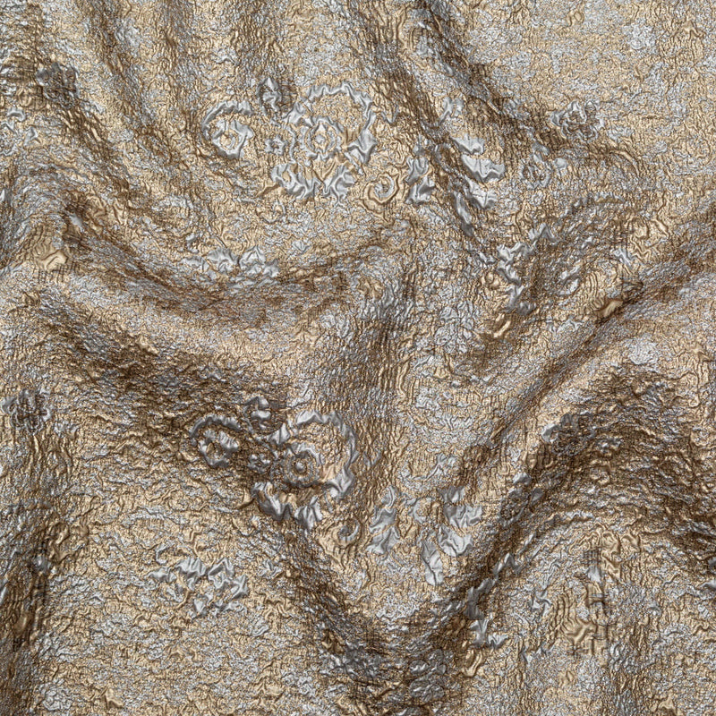 Gunmetal and Gold Luxury Metallic Brocade