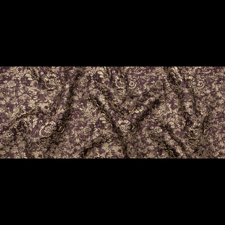 Aubergine and Gold Luxury Metallic Brocade