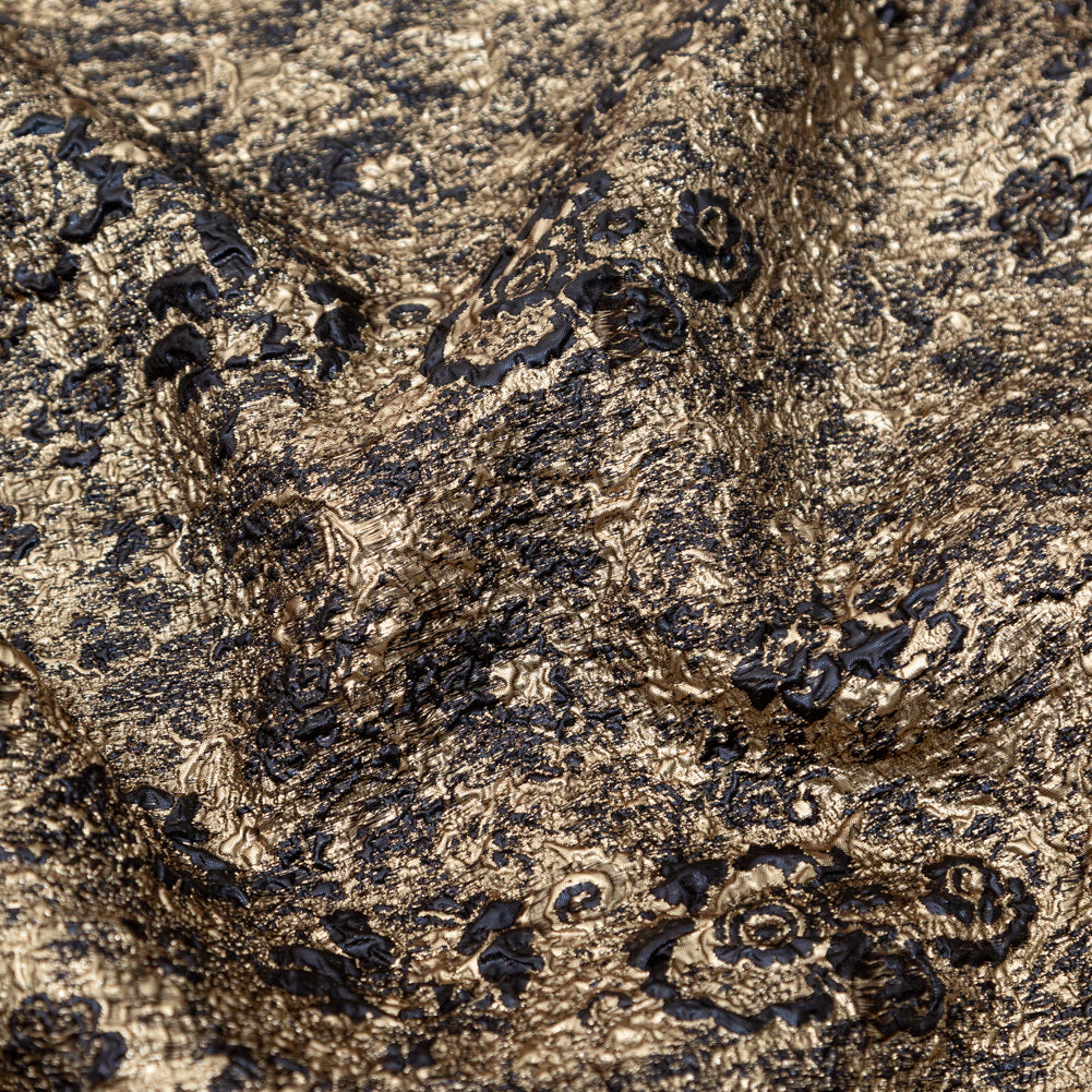 Blue and Gold Luxury Metallic Brocade