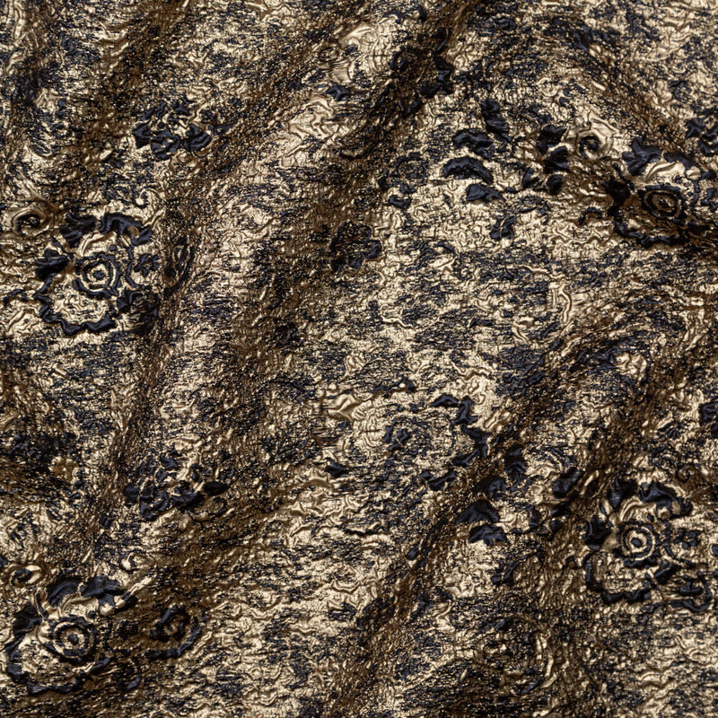 Blue and Gold Luxury Metallic Brocade