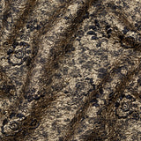 Blue and Gold Luxury Metallic Brocade
