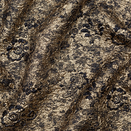 Blue and Gold Luxury Metallic Brocade