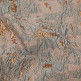 Sky Gray and Gold Abstract Luxury Metallic Brocade