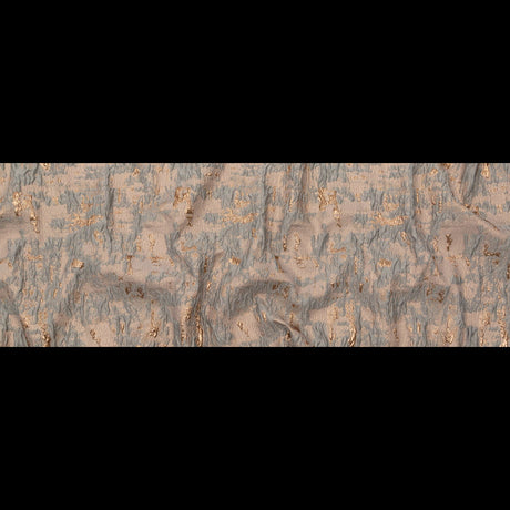 Sky Gray and Gold Abstract Luxury Metallic Brocade