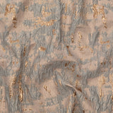 Sky Gray and Gold Abstract Luxury Metallic Brocade