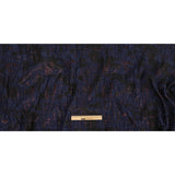 Navy and Glistening Grape Abstract Luxury Metallic Brocade
