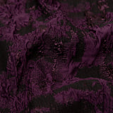 Blackberry Wine and Black Abstract Luxury Metallic Brocade