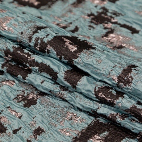 Mint Chocolate Chip Abstract Luxury Metallic Brocade