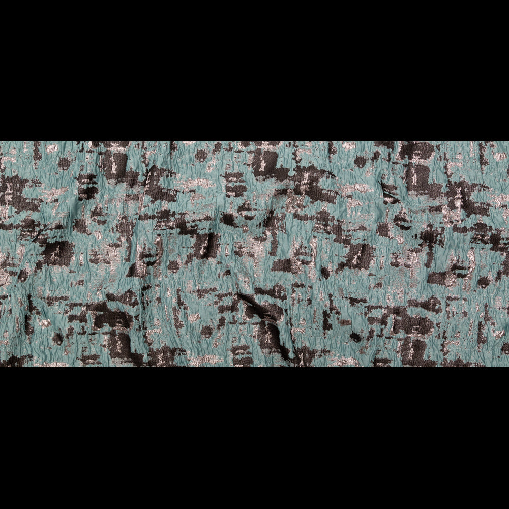Mint Chocolate Chip Abstract Luxury Metallic Brocade