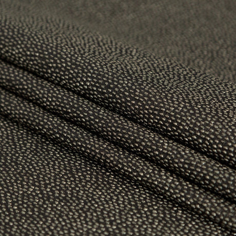 Metallic Pale Gold on Black Abstract Luxury Brocade