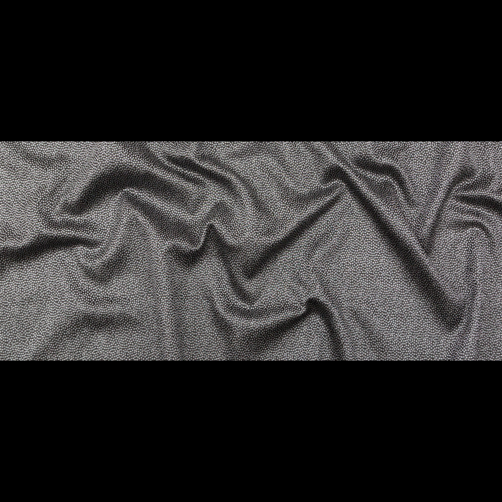 Metallic Silver on Black Abstract Luxury Brocade