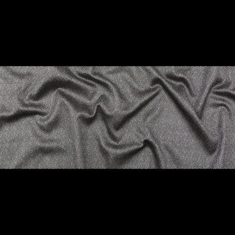 Metallic Silver on Black Abstract Luxury Brocade