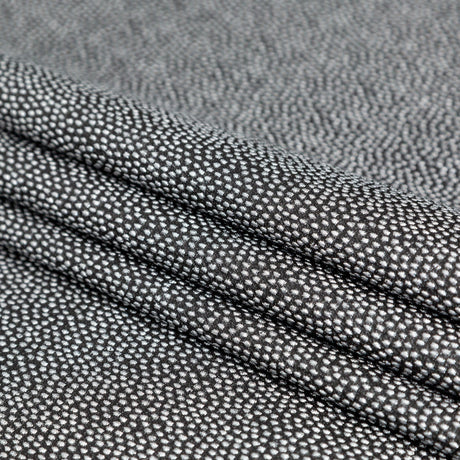 Metallic Silver on Black Abstract Luxury Brocade