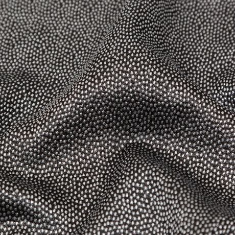 Metallic Silver on Black Abstract Luxury Brocade