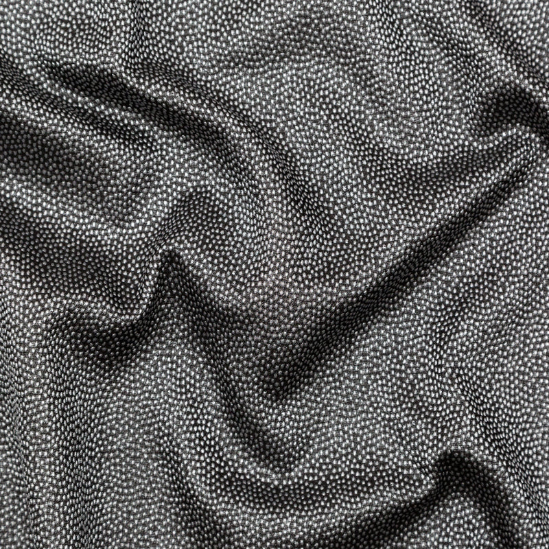 Metallic Silver on Black Abstract Luxury Brocade