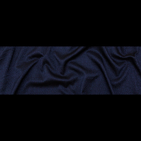 Metallic Blue on Black Abstract Luxury Brocade