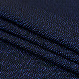 Metallic Blue on Black Abstract Luxury Brocade