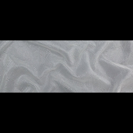 Luminous White Double-Layer Organza Brocade