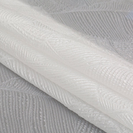 Luminous White Double-Layer Organza Brocade