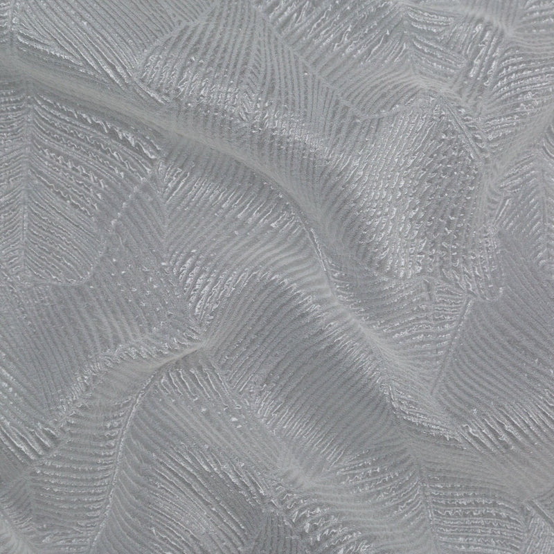 Luminous White Double-Layer Organza Brocade