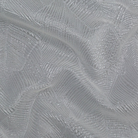 Luminous White Double-Layer Organza Brocade
