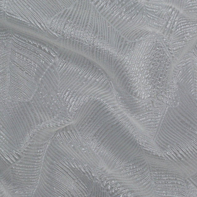 Luminous White Double-Layer Organza Brocade
