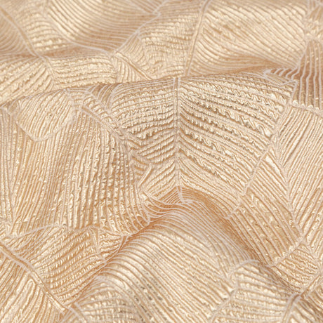 Luminous Gold Double-Layer Organza Brocade