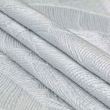 Luminous Silver Double-Layer Organza Brocade