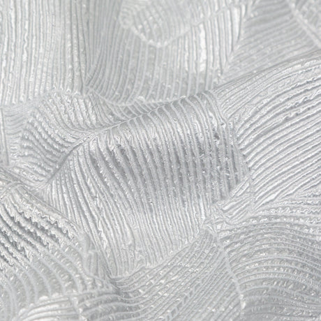 Luminous Silver Double-Layer Organza Brocade