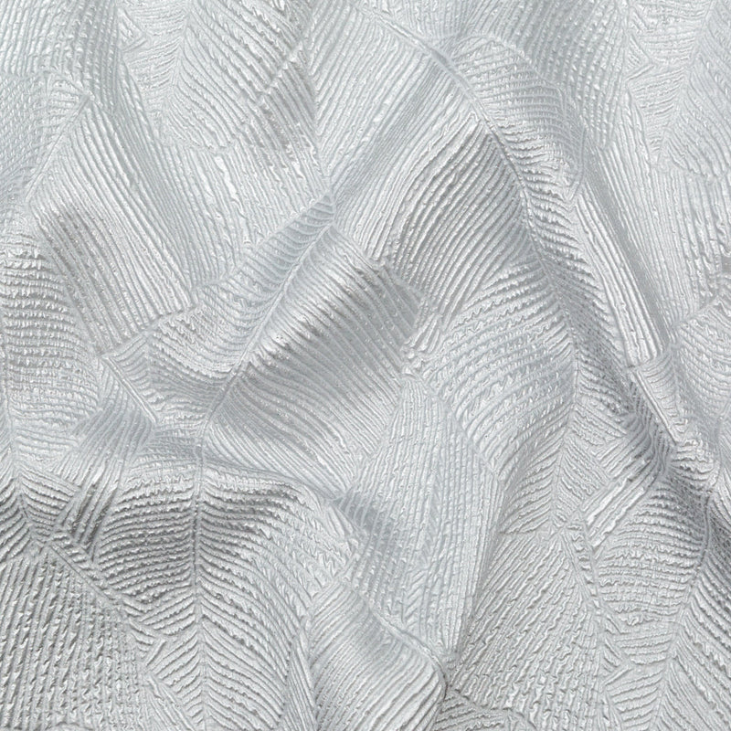 Luminous Silver Double-Layer Organza Brocade