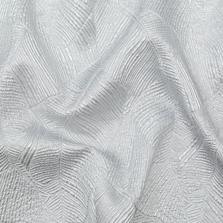 Luminous Silver Double-Layer Organza Brocade