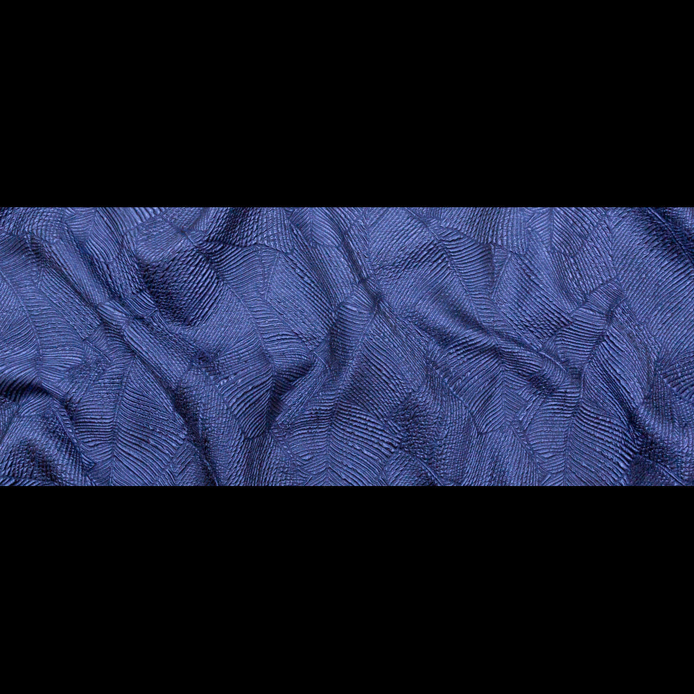 Luminous Royal Blue Double-Layer Organza Brocade