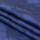 Luminous Royal Blue Double-Layer Organza Brocade