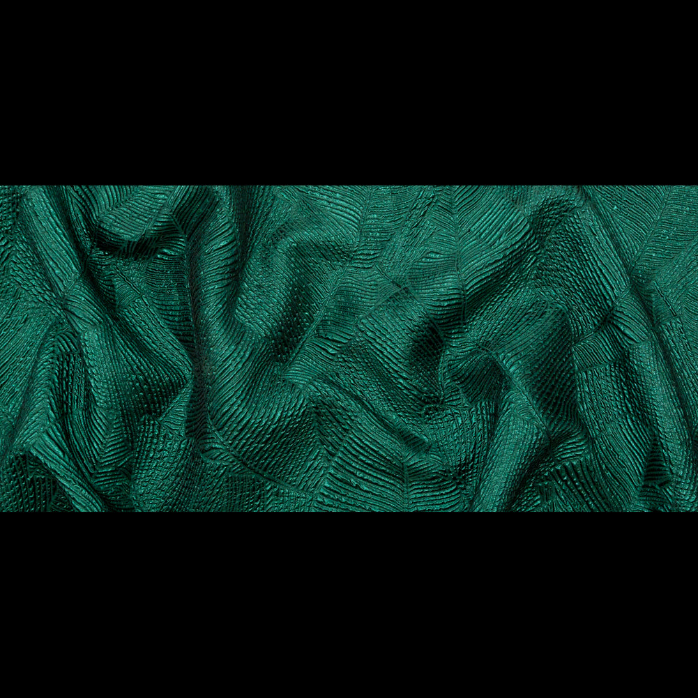 Luminous Green Double-Layer Organza Brocade