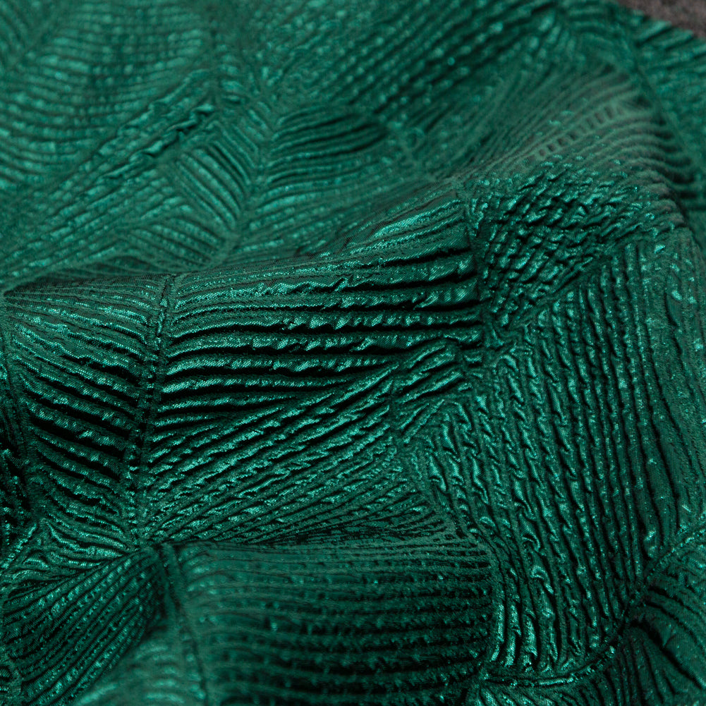 Luminous Green Double-Layer Organza Brocade