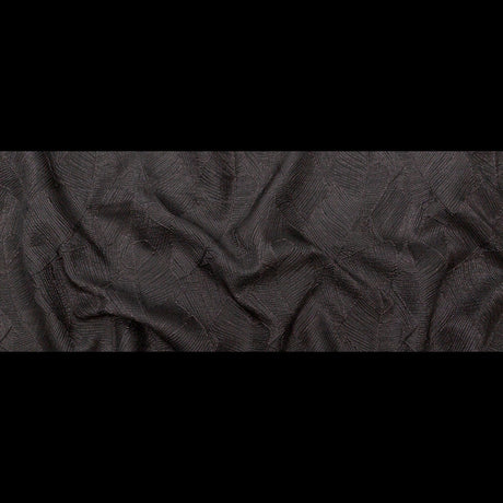 Luminous Black Double-Layer Organza Brocade