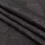 Luminous Black Double-Layer Organza Brocade