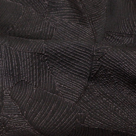Luminous Black Double-Layer Organza Brocade