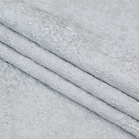 White and Silver Abstract Luxury Metallic Brocade
