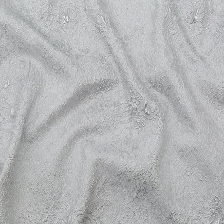 White and Silver Abstract Luxury Metallic Brocade