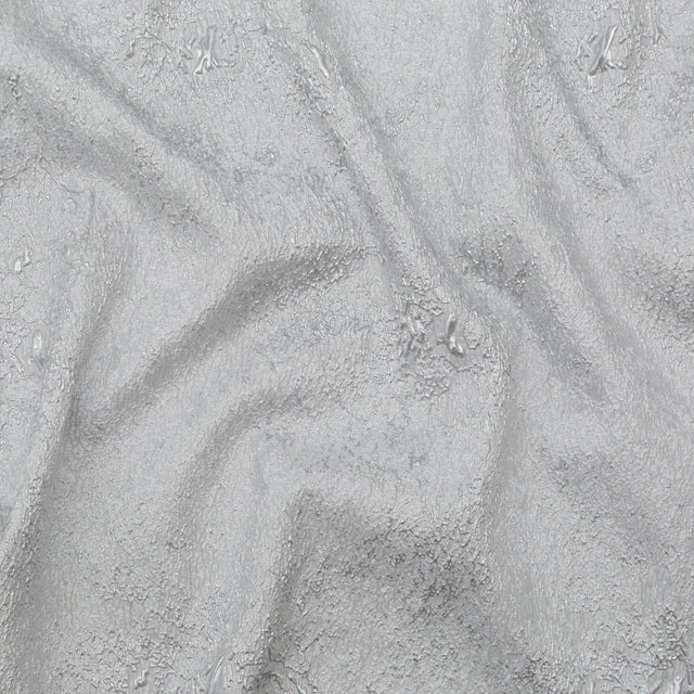 White and Silver Abstract Luxury Metallic Brocade